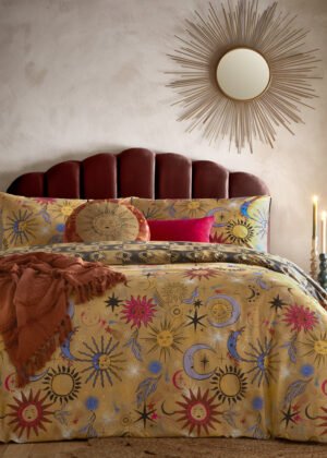 Ethereal Star Reversible Duvet Cover Set Gold Dust