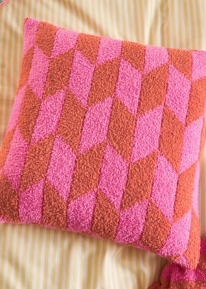 Olsen Geometric Cushion Pink Pop