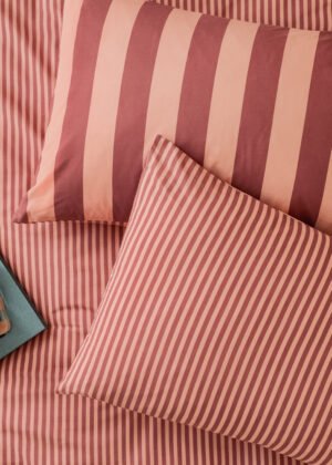 The Ultimate Stripe Reversible Pillowcase Pair Raspberry Smoothie